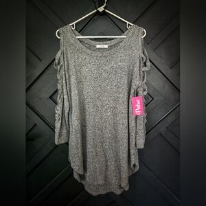 Pulse Boutique Heather Gray Top